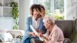 healthy senior senior care and caregiving