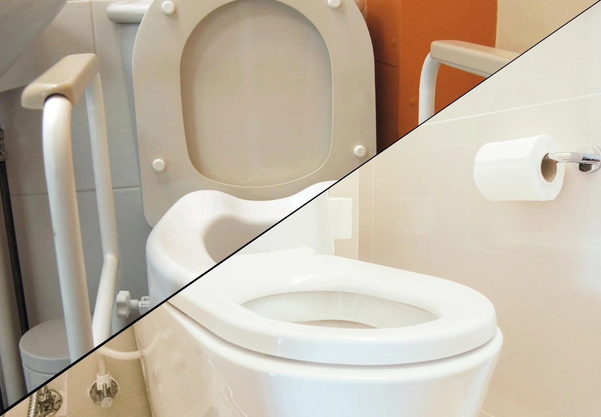 HOMLAND Raised Toilet Seat With Handles
