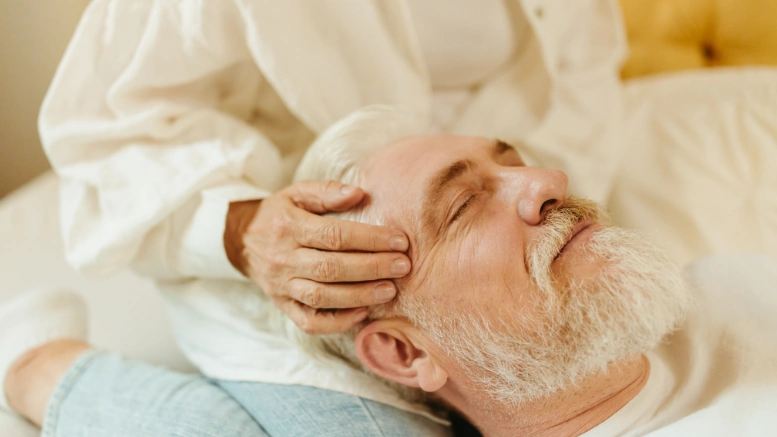 Healthy Senior Neck Pain Elderly Senior Large